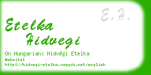 etelka hidvegi business card